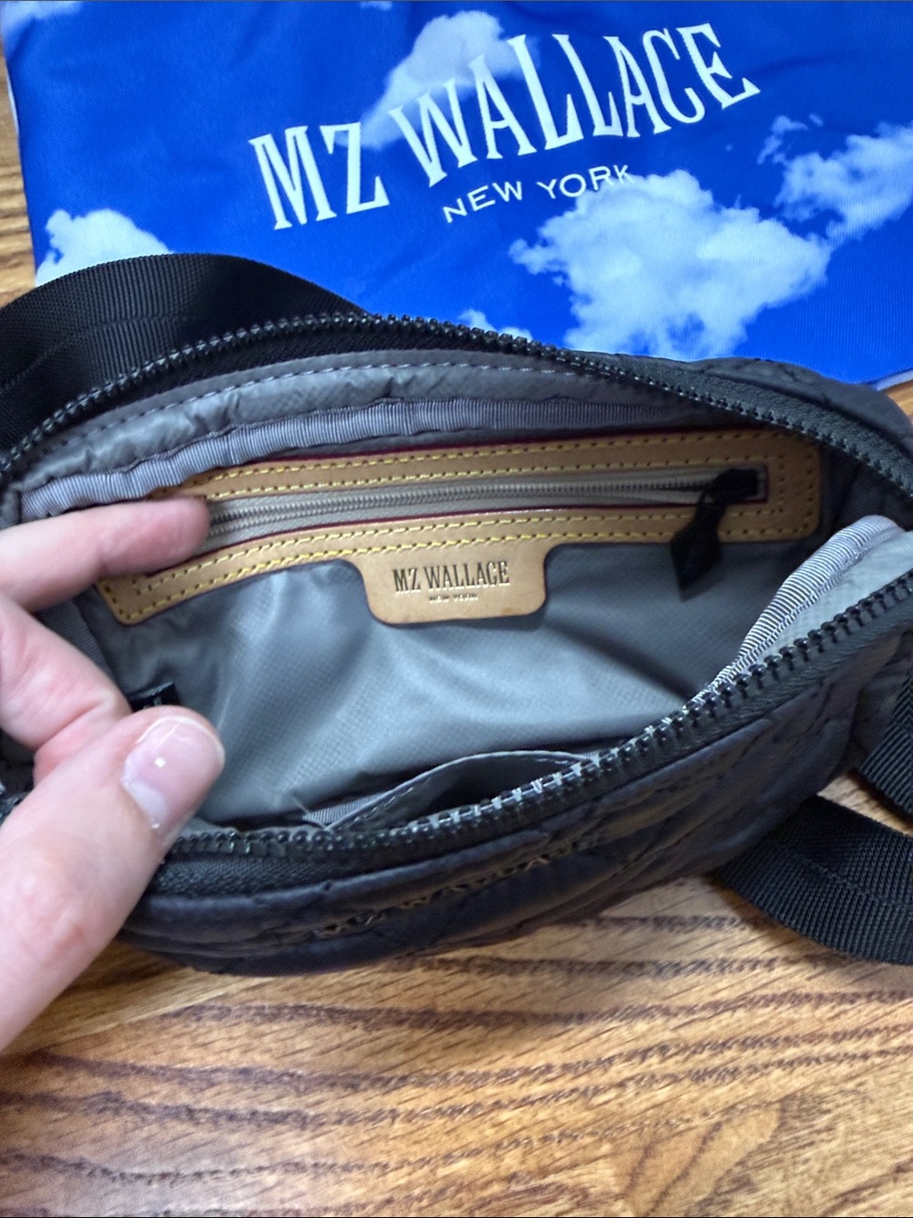 MZ Wallace Black Quilted Waist Bag with Adjustable Strap - Picture 3 of 3